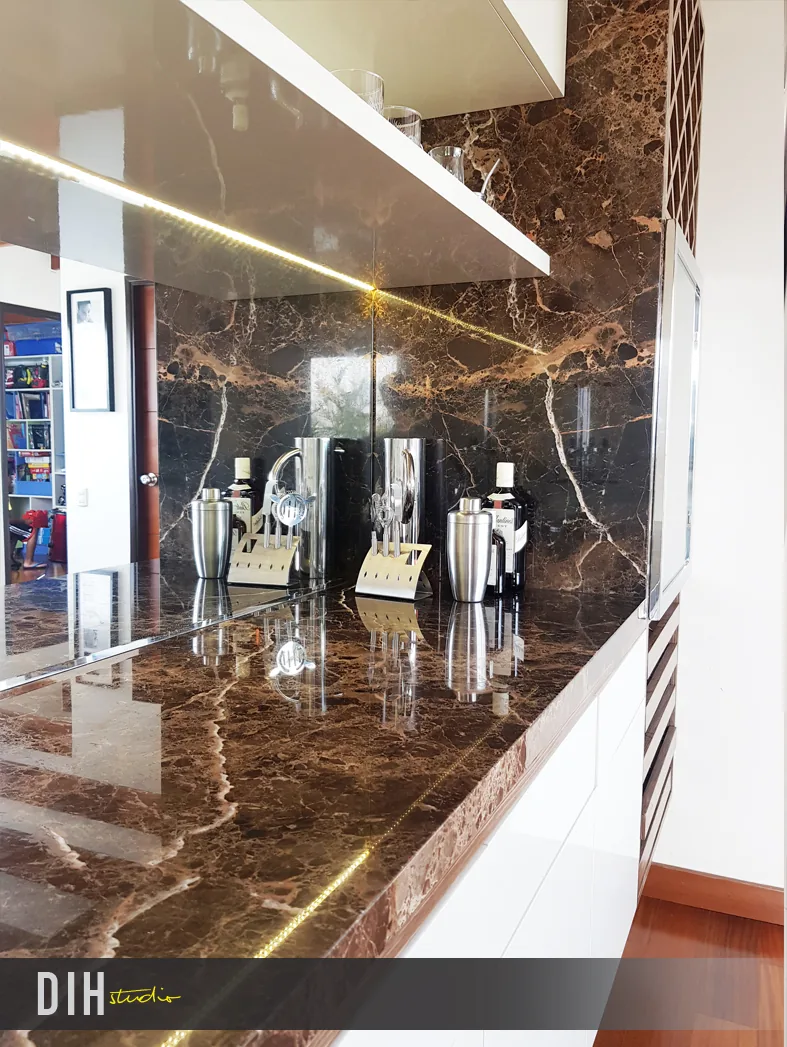 Sala y comedor realizados por DIH Studio